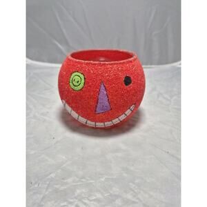 💥 Dept 56 Halloween JACK-O-LANTERN Tea Light Candle Holder Pumpkin #34867 A7